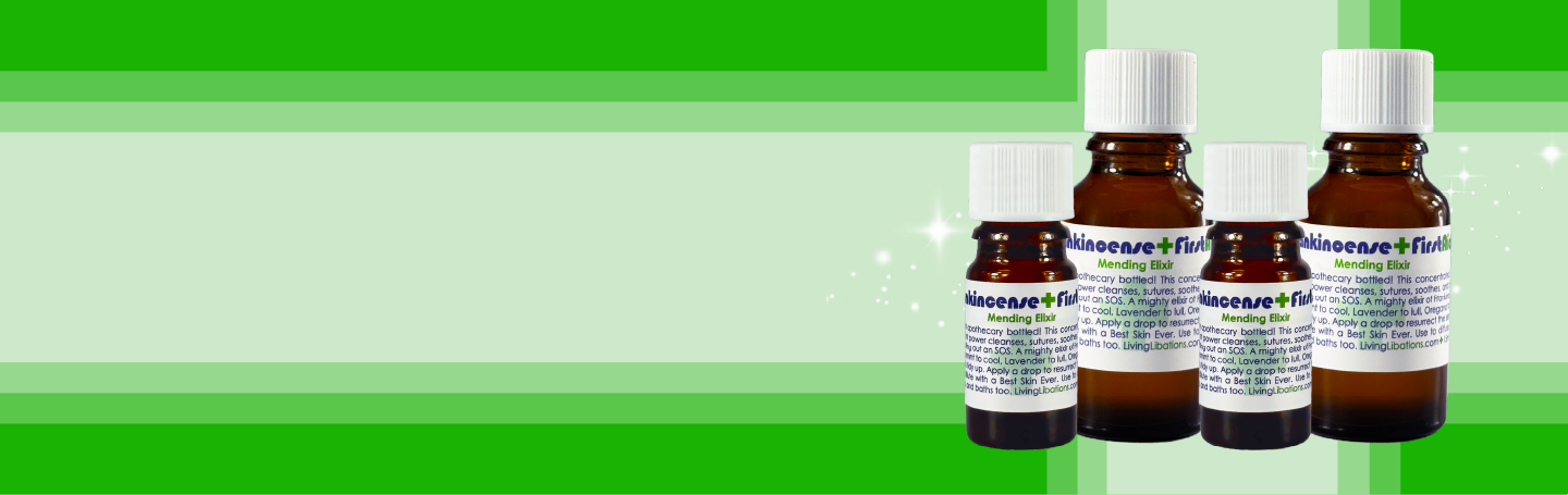 Frankincense First Friend on a green background