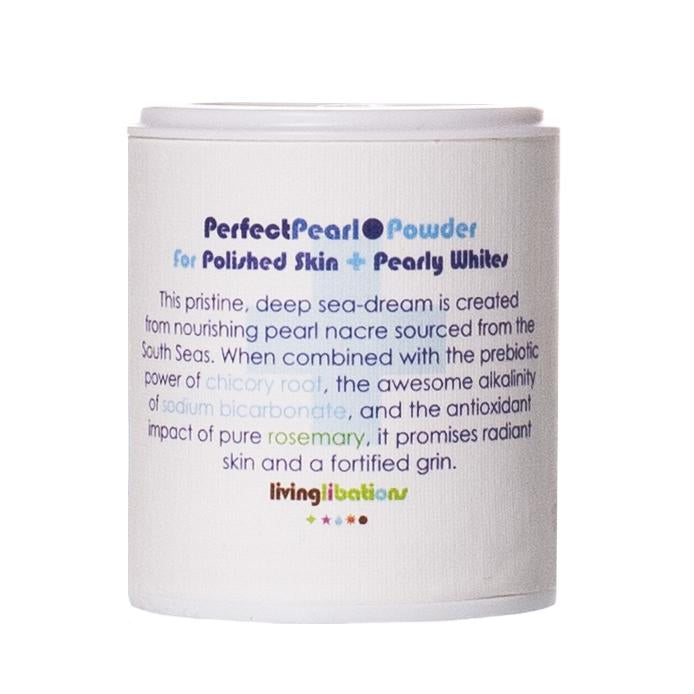 Living Libations Perfect Pearl Powder Polished Skin Pearly Whites Cavity Oral Care Gingivitis Mineralizing